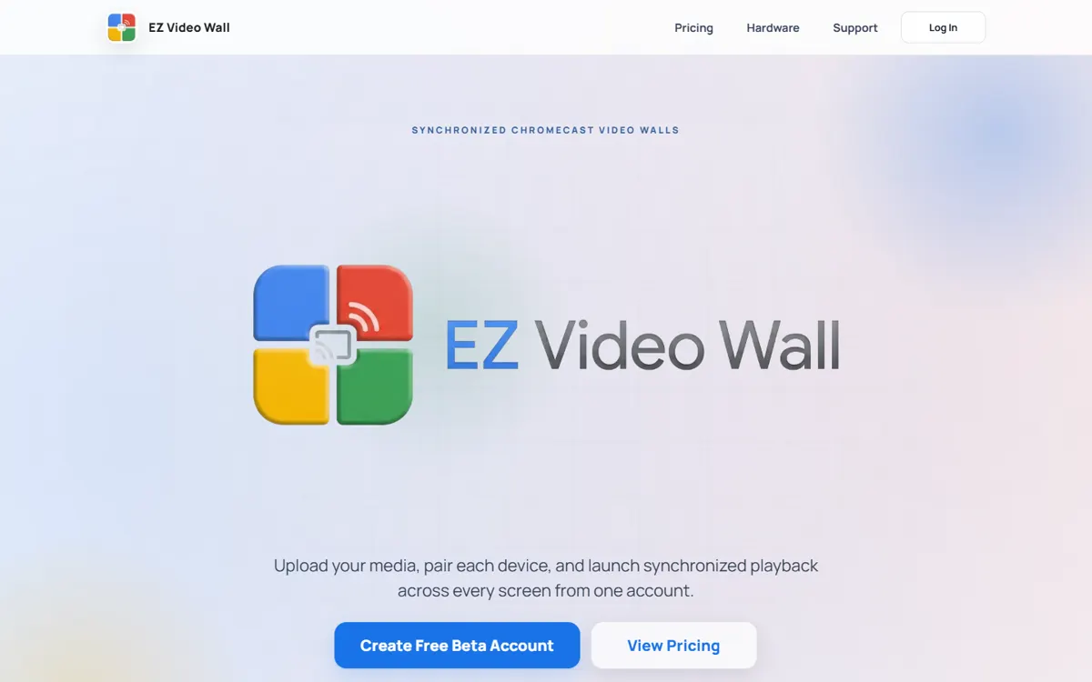 EZ Video Wall synchronized display system